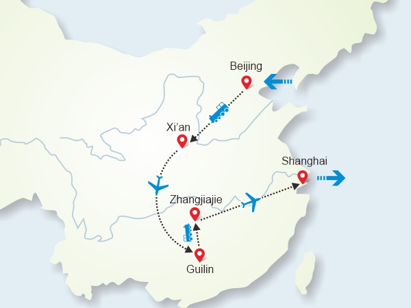 China tour map
